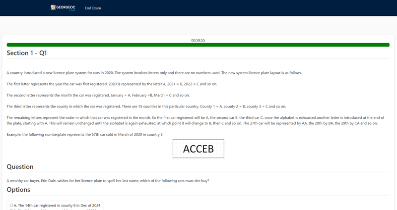 Mock HPAT Exam System